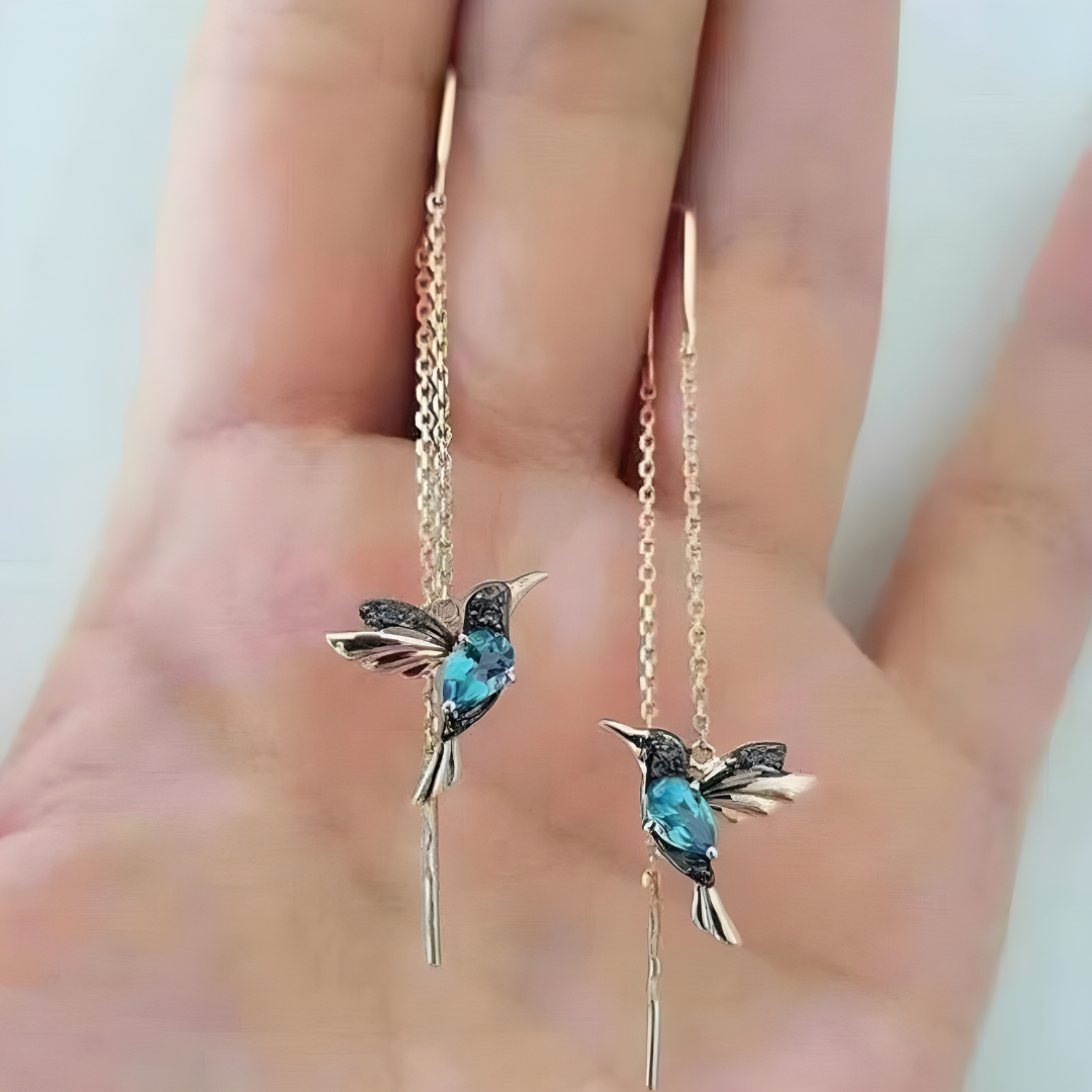 TINDRA – Örhängen med Kolibri