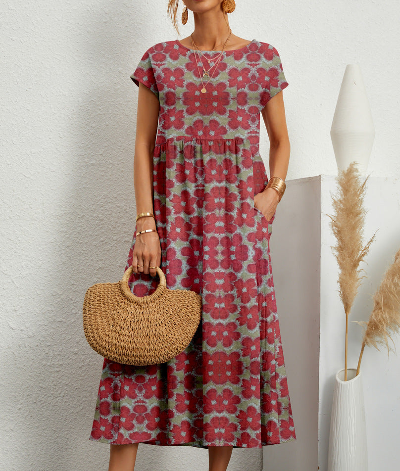 ROSELLE | Chic Blommig Klänning