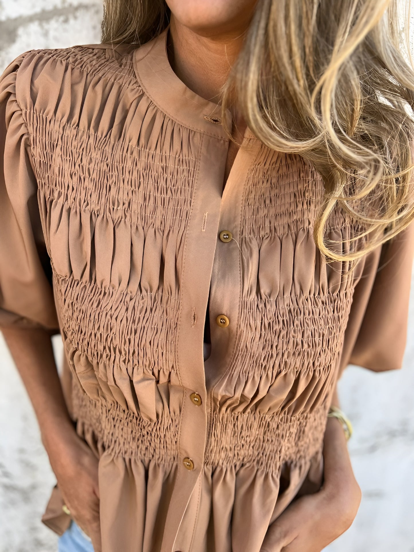 SILVANA | Plisserad Blus