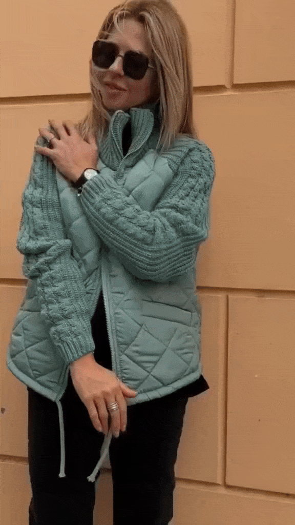 NURIA | Stickad Jacka i Lapptäcke
