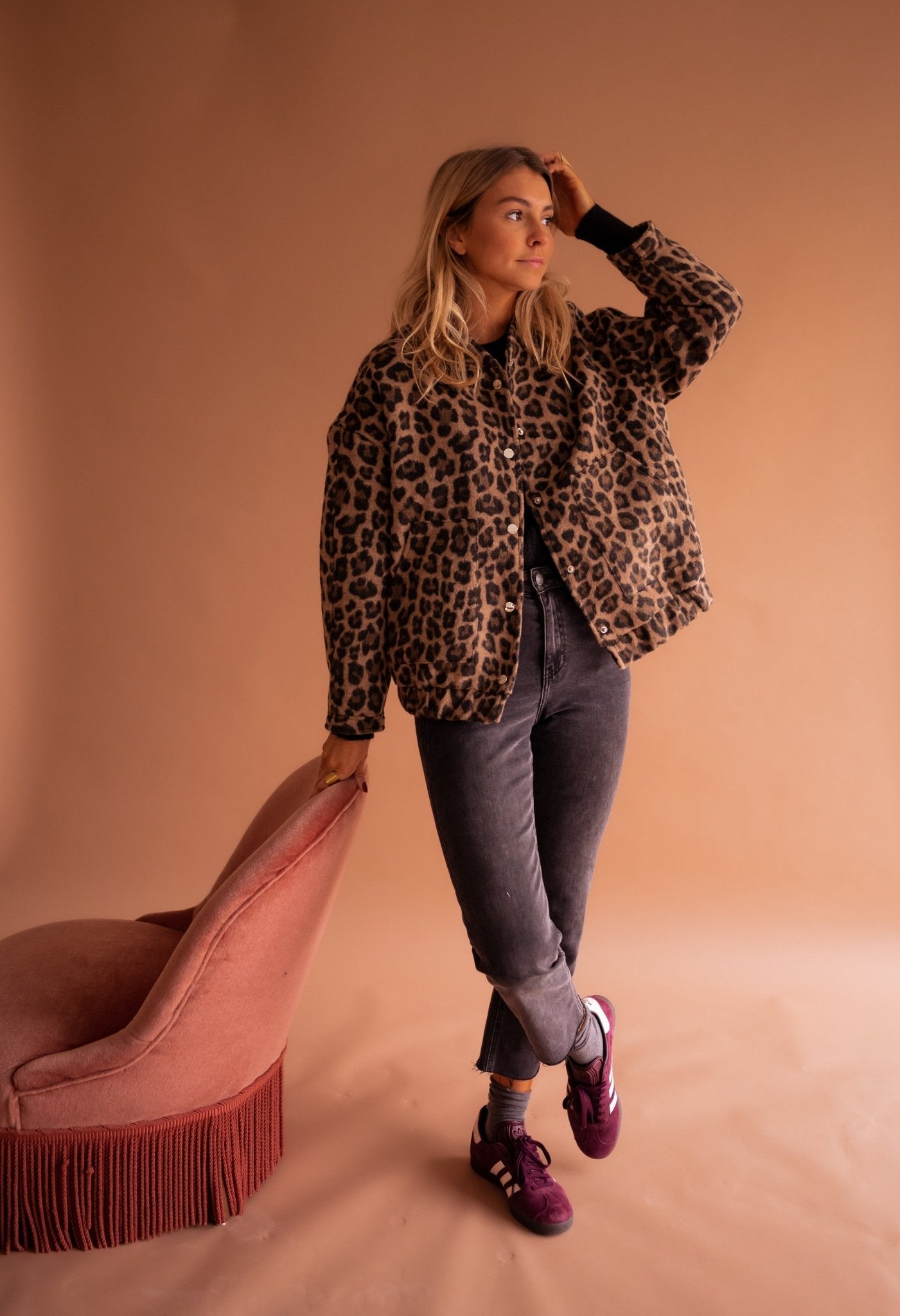 DASCHA | Trendig Jacka Med Leopardprint