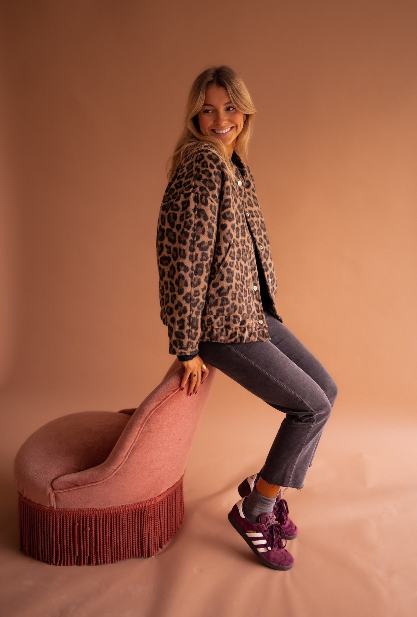 DASCHA | Trendig Jacka Med Leopardprint