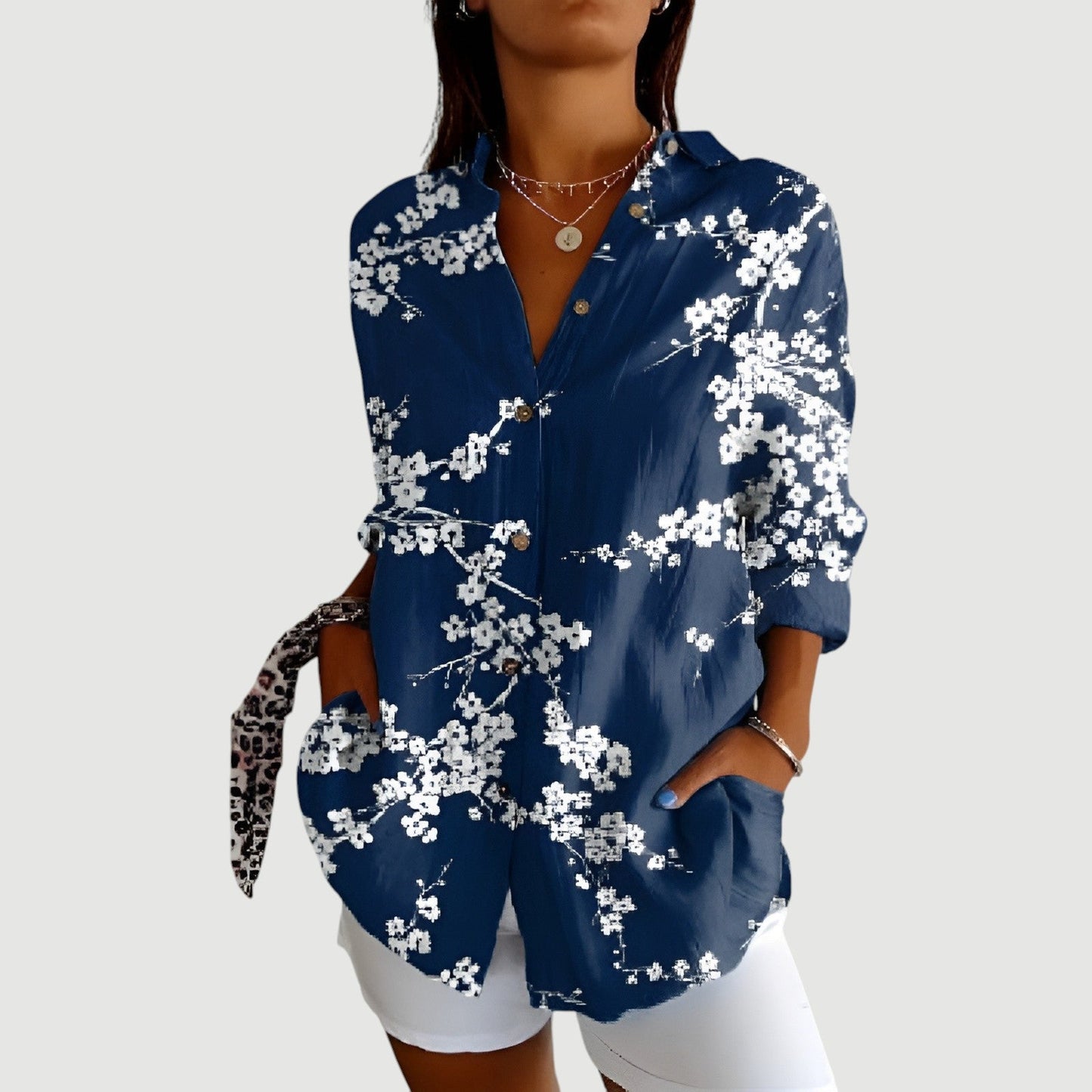 VIOLA | Blus Med Färgglad Design