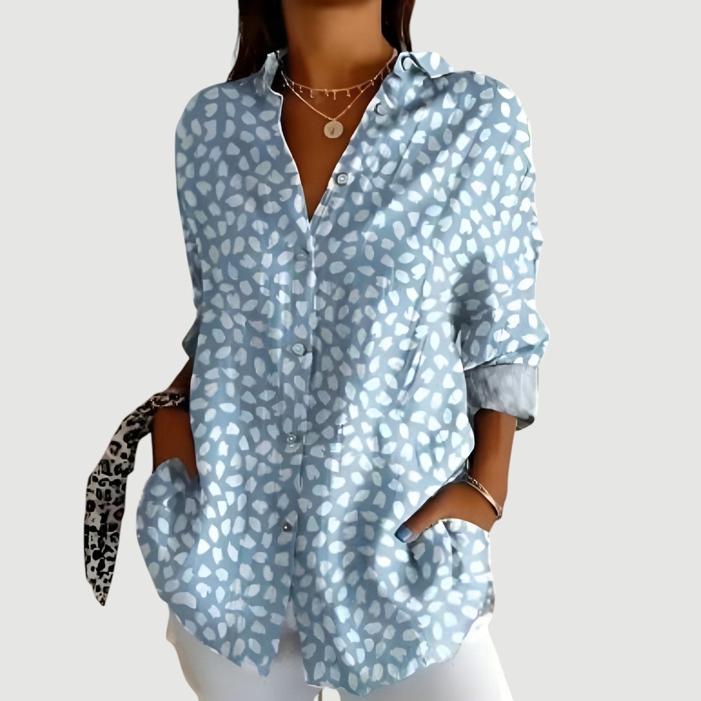 SVALA| Blus Med Färgglad Design
