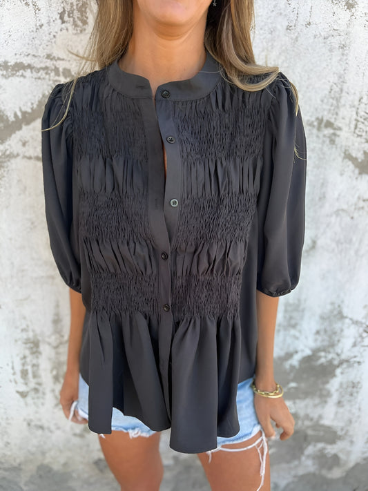 SILVANA | Plisserad Blus