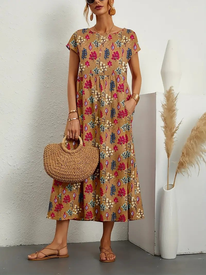 ROSELLE | Chic Blommig Klänning