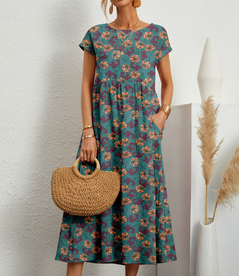 ROSELLE | Chic Blommig Klänning