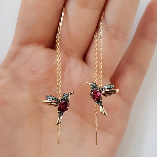 TINDRA – Örhängen med Kolibri