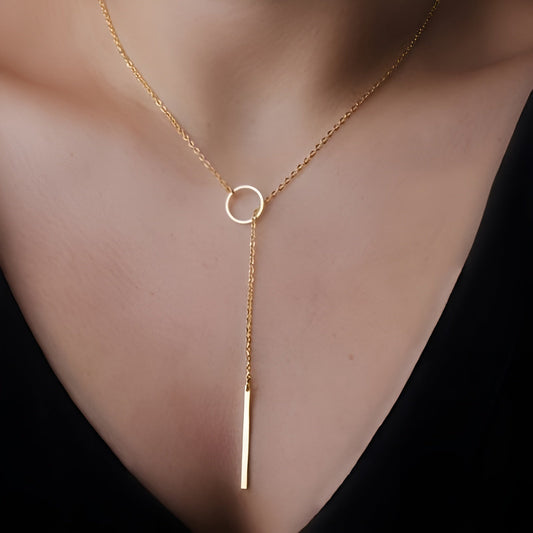 EBBA - Minimalistiskt Halsband med Ringar