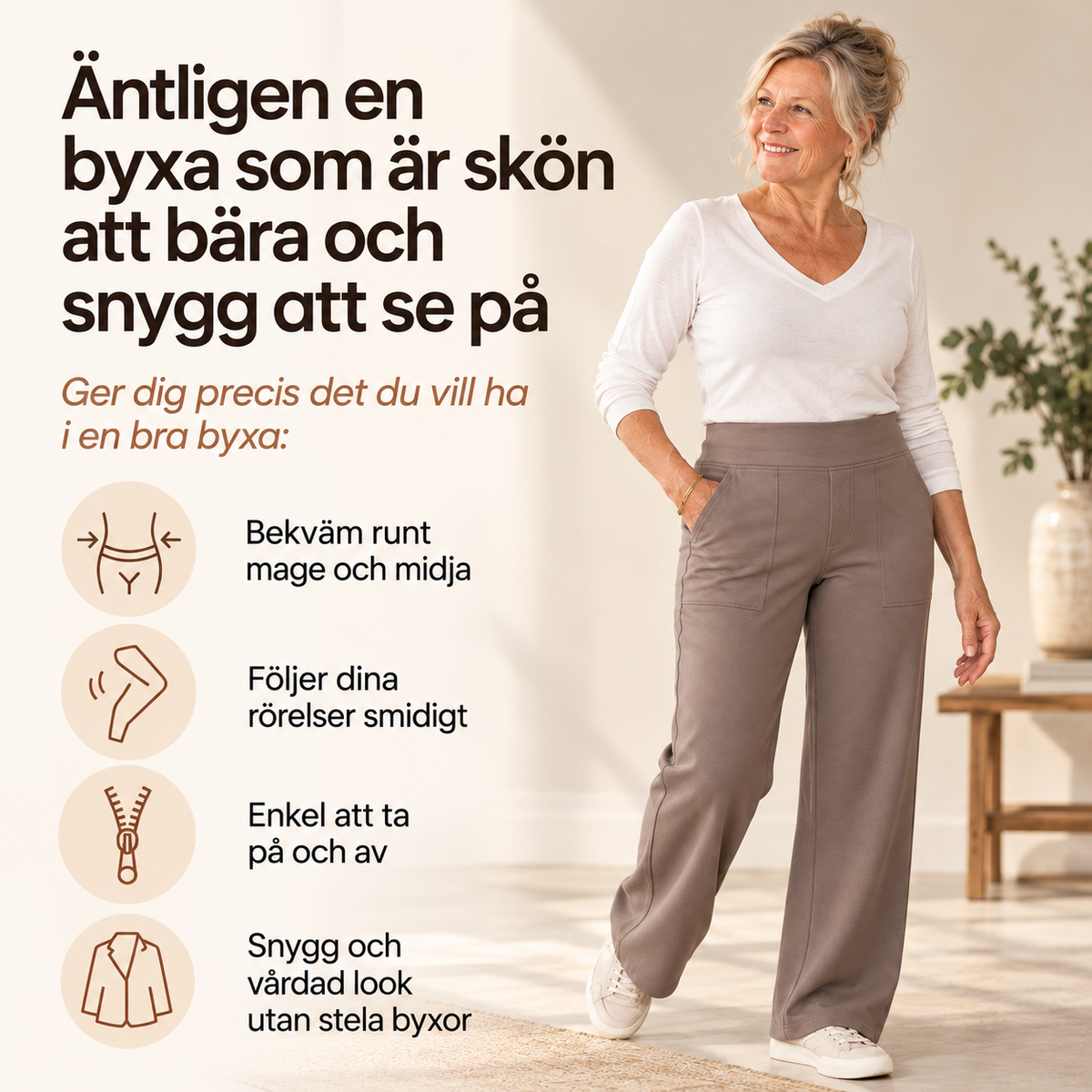 KELLY | Den bekväma stretchbyxan för alla kvinnor – 1+1 GRATIS