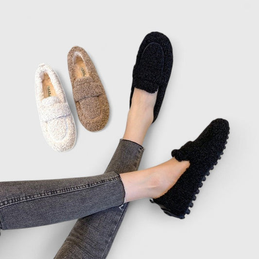 ELODIE | Lyxiga Tofflor i Lammull – Varma & Halkfria