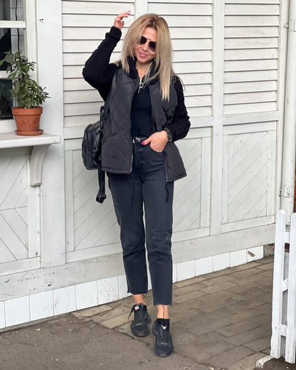 NURIA | Stickad Jacka i Lapptäcke