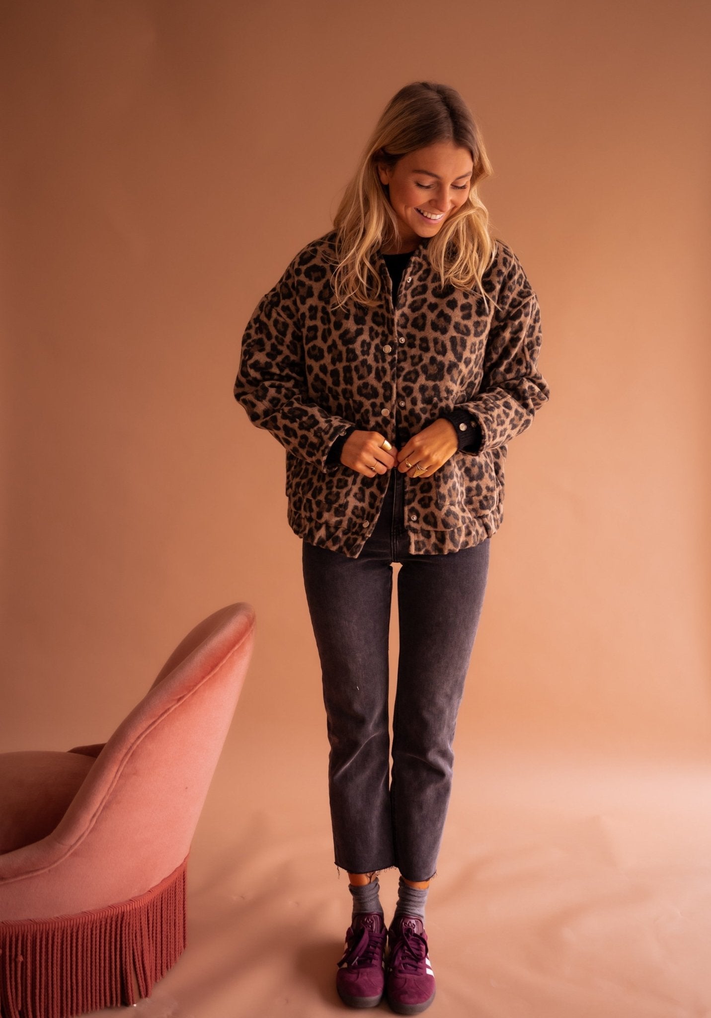DASCHA | Trendig Jacka Med Leopardprint