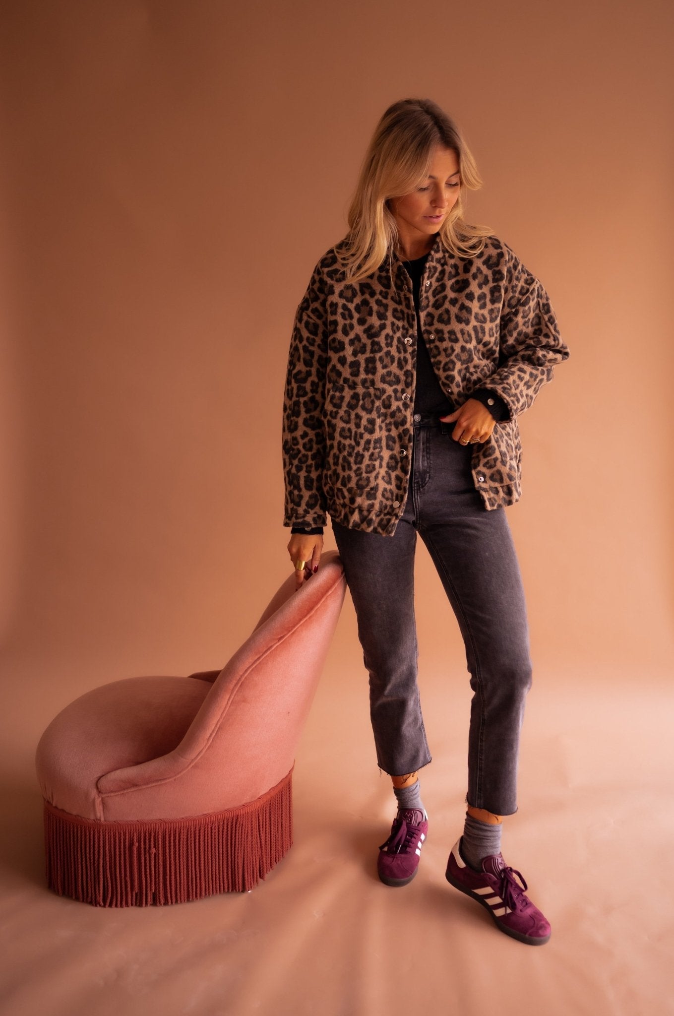 DASCHA | Trendig Jacka Med Leopardprint