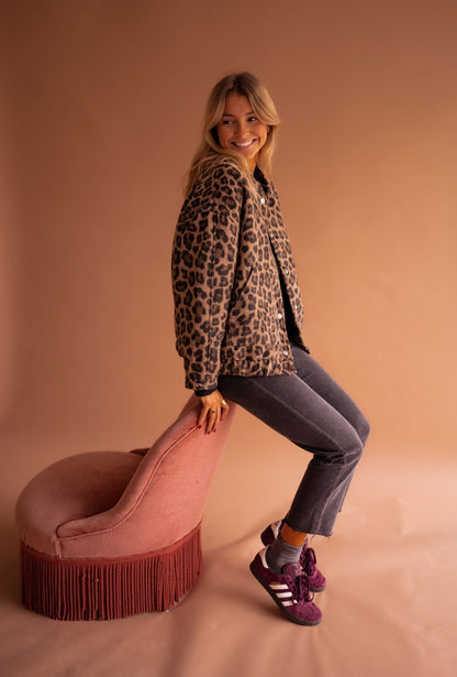 DASCHA | Trendig Jacka Med Leopardprint