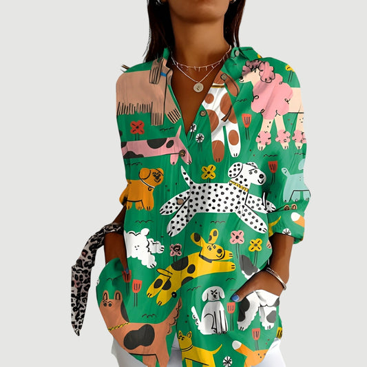 MILLIE | Blus Med Färgglad Design