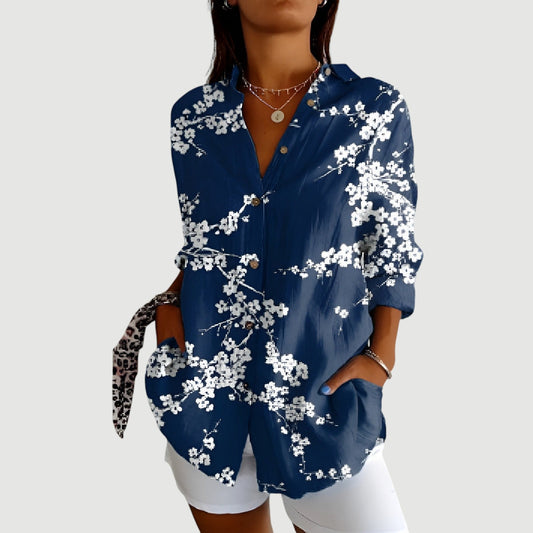 VIOLA | Blus Med Färgglad Design