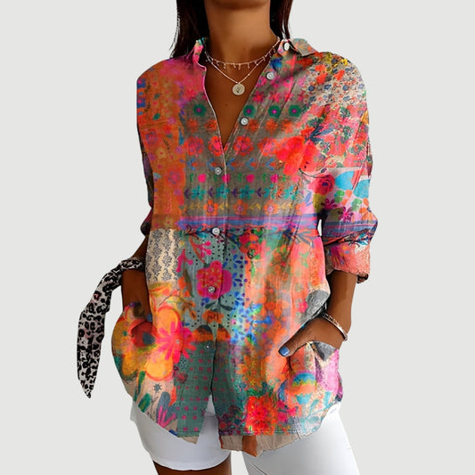 ALMA | Blus Med Färgglad Design