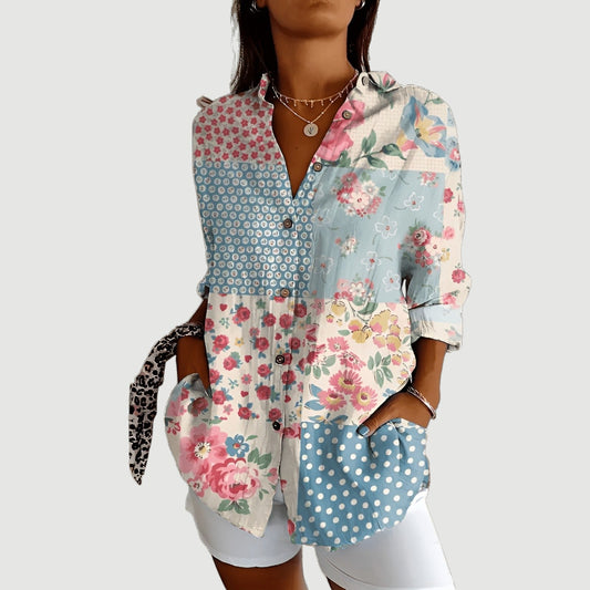 LIV | Blus Med Färgglad Design