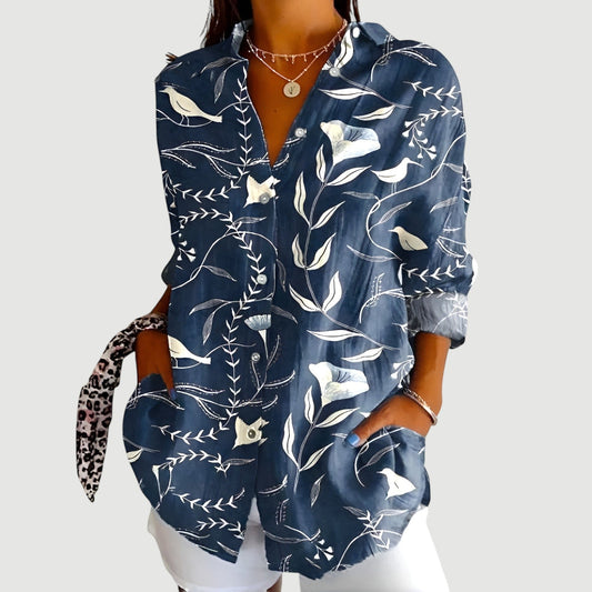 JOSEFINE | Blus Med Färgglad Design