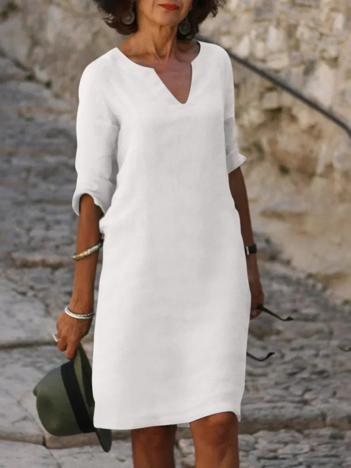 IDA| Elegant V-ringad Klänning