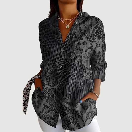 MATHILDE | Blus Med Färgglad Design